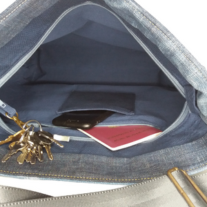 TaschenRucksack aus recycelten Jeans